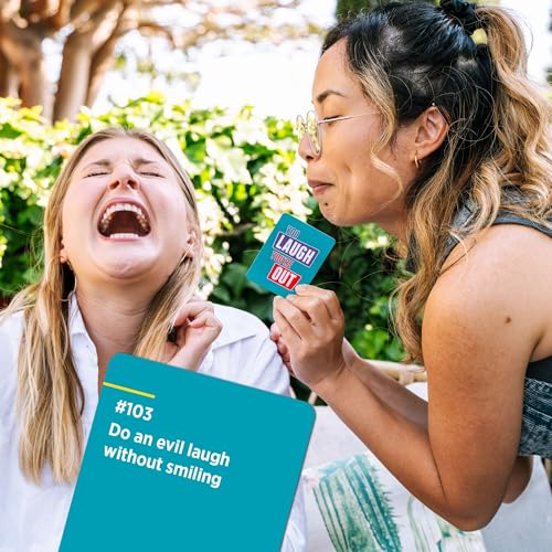 You Laugh You're Out [A Party Game with Hilarious Charades Family Card Games for Adults & Teens | Great Gift for Father's Day | 125 Prompt Cards Fun for Family Game Nights & Parties | Ages 14+]