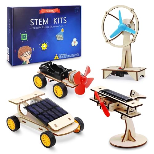 STEM Kits for Kids Ages 8-10-12-14, Stem Toys for Boys Age 8-12, Science Projects, Solar Car Building Kits, Activities Engineering Kit, Gifts for 8 9 10 11 12 Year Old Boys