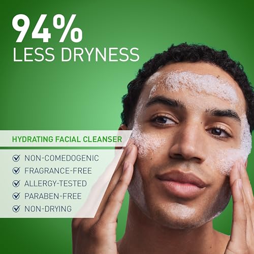 CeraVe Hydrating Facial Cleanser, Moisturizing Face Wash For Dry Skin, Hyaluronic Acid + Ceramides + Glycerin, Hydrating Cleanser For Normal To Dry Skin, National Eczema Association Certified