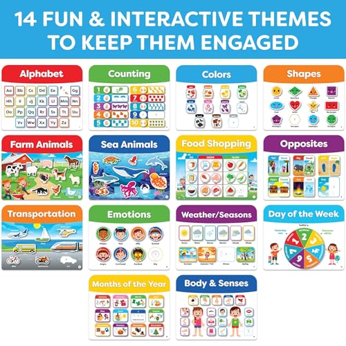 Montessori Preschool Busy Book for Toddlers Ages 3 and Up - Preassembled - Preschool Learning Activities Montessori Educational Toys - Gifts for 3 Year Old Boys, Toddler Learning Toys Activities