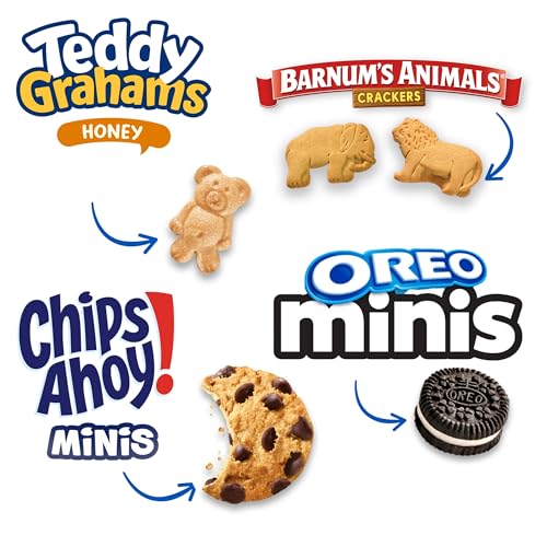 Nabisco, Team Favorites Variety Pack, Oreo Mini, Chips Ahoy! Mini, Teddy Grahams Honey and Barnum's Animal Crackers, 30 Snack Packs
