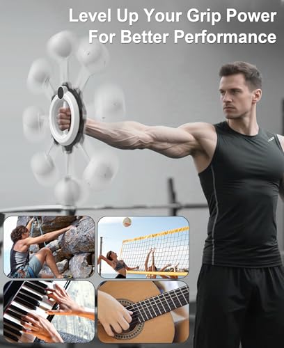 TINRIEF Arm Workout for Men and Women, 360° Hand-Crank Forearm Trainer, Chest Trainer,Shoulders and Arm Muscle Training Fitness Equipment, Home Workout Equipment and Gym Workouts