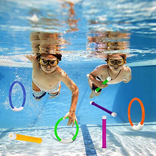 Korlon Tec Underwater Pool Toys for Kids Ages 4-8 8-12, Summer Training Swim Pool Diving Toys Set for Fun Water Games