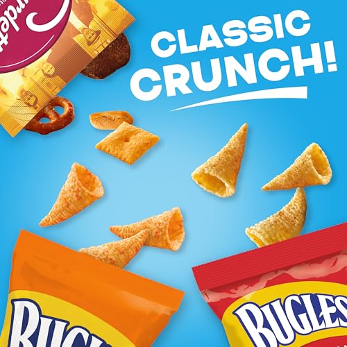 Classic Mix Snack Variety Pack, Bugles Original and Nacho Cheese, Gardetto's Original Recipe, Chex Mix Traditional and Cheddar, 20 Ct, 28 oz