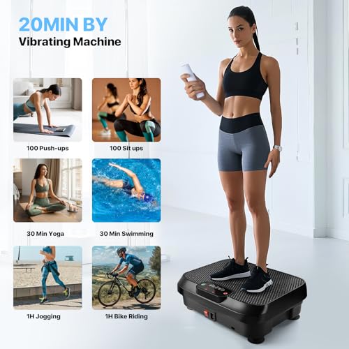 Vibration Plate Exercise Machine for Lymphatic Drainage Weight Loss,Whole Body Workout Vibration Fitness Platform,Mini Shake Plate,Sport Gym Fitness Equipment