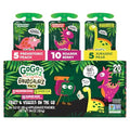 GoGo squeeZ No Sugar Added Fruit & veggieZ Applesauce and Puree Variety Pack, Jurassic Pear, Roarrrr Berry & Prehistoric Peach, 3.2 oz Pouches (Pack of 20), Fruit Snacks for Kids, Gluten Free, Nut Free, Recloseable Cap, BPA Free
