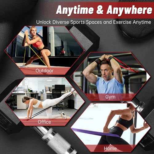 Resistance Bands for Working Out, 4-Level Pull Up Assistance Bands, Exercise Bands for Women & Men, Stretch Workout Bands for Full-Body Training, Fitness, Physical Therapy, Pull Up Bands at Home, Gym