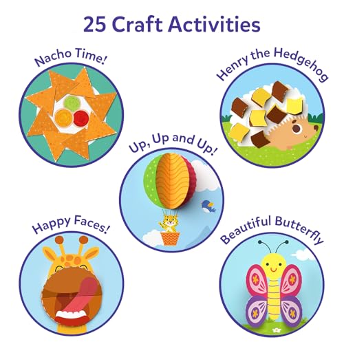 Skillmatics Scissor Skills Activity Book - Snip Snip, 25 Cutting Activities for Preschoolers, Felt Craft Kit, 2 Child-Safe Scissors, Fine Motor Skills, Screen-Free Fun, Gifts for Kids Ages 3-7