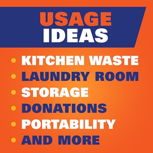 Hefty Strong 13 Gallon Trash Bags, Tall Kitchen Trash Bags, UnscentedLarge Trash Bags with Drawstrings, Durable Closure, Resists Leaks, Punctures, and Tears, White, Unscented, 90 Bags