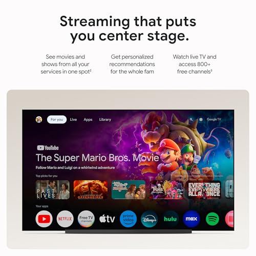 Google TV Streamer 4K - Fast Streaming Entertainment on Your TV with Voice Search Remote - Watch Movies, Shows, Live TV, and Netflix in 4K HDR - Smart Home Control - 32 GB of Storage - Porcelain