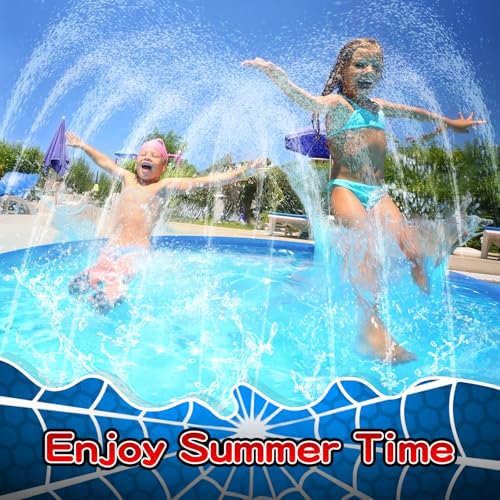 Non Slip Splash Pad for Kids and Dogs, 67'' Extra Large Splash Pad Outdoor Sprinkler for Kids, Dog Water Summer Toys Outdoor Toys for Toddlers 3-5 Ages 4-12