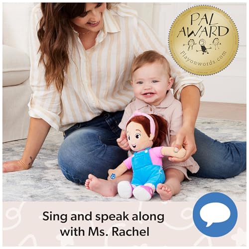 Ms. Rachel Official Speak & Sing Doll, 16” Tall Interactive Toy with 4 Songs & 16+ Phrases, Toddler Toys for Girls & Boys Ages 6 Months to 3+ Years.