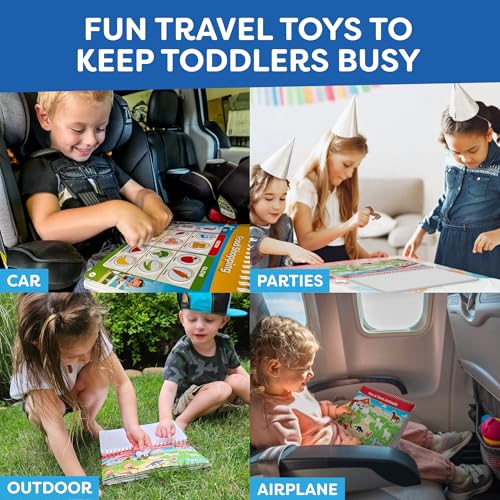 Montessori Preschool Busy Book for Toddlers Ages 3 and Up - Preassembled - Preschool Learning Activities Montessori Educational Toys - Gifts for 3 Year Old Boys, Toddler Learning Toys Activities