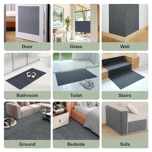 Cat Scratch Couch Furniture Protector, Adhesive Cat Scratch Pad Deterrent for Furniture, DIY Climbing Cat Scratcher Couch Protector from Cat Claws Scratching for Indoor (Light Grey, 78.7x15.8Inch)