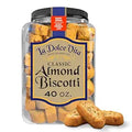 La Dolce Vita Classic Almond Italian Biscotti Cookie Snacks with Whole Almonds, 40 oz. Jar, 30 Servings (Pack of 1)