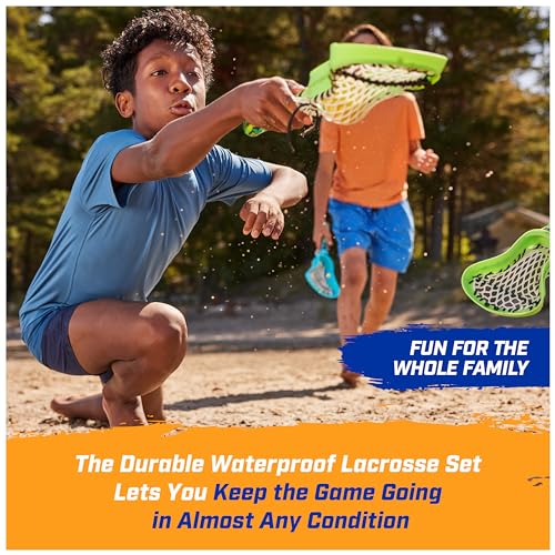 SwimWays Hydro Lacrosse, Waterproof Lacrosse Set, Outdoor Games for Adults and Kids, Sports Equipment, Pool Party Games and Toys, Blue
