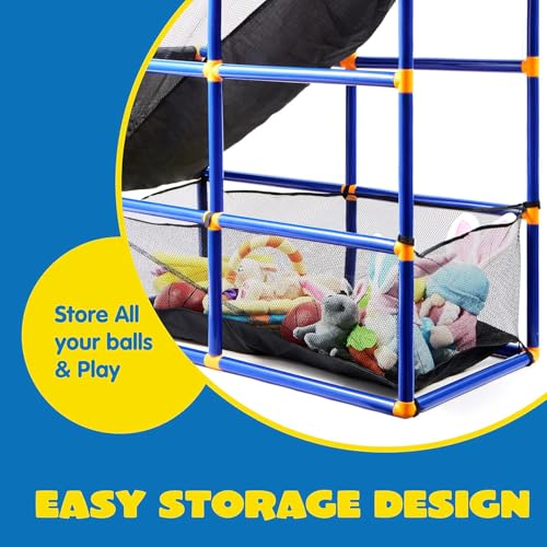 JOYIN Arcade Basketball Game Set with 4 Balls and Hoop for Kids 3+ Years Old Indoor Outdoor Sport Play - Easy Set Up - Air Pump Included - Ideal for Competition
