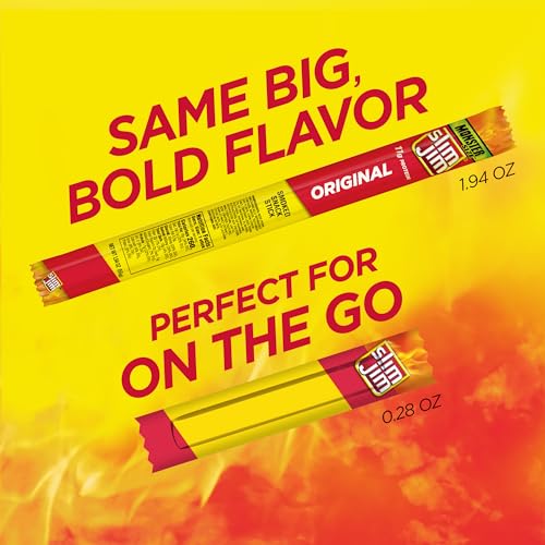 Slim Jim Smoked Meat Sticks, Original Flavor, 6g Protein Per Serving, Snack Size, 0.28 oz. (46 Count)