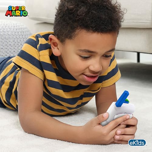 Super Mario Walkie Talkies for Kids, Static Free and Extended Range Indoor and Outdoor Toys for Fans of Mario Toys