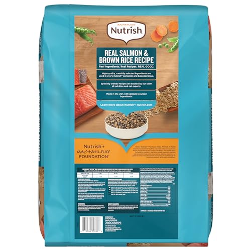 Nutrish Rachael Ray Dry Cat Food Real Salmon & Brown Rice Recipe, 14 lb. Bag