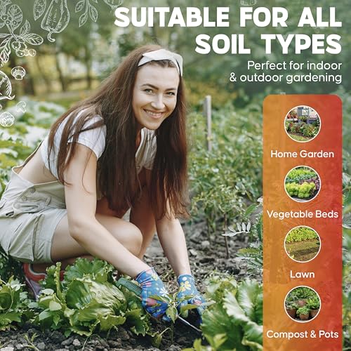 Soil pH Paper Test Kit – 100 Tester Strips (3.5-9 Range) – Use for Testing Garden Home Lawn Grass Vegetable Gardening Dirt Yard Compost Outdoor and Indoor Plants
