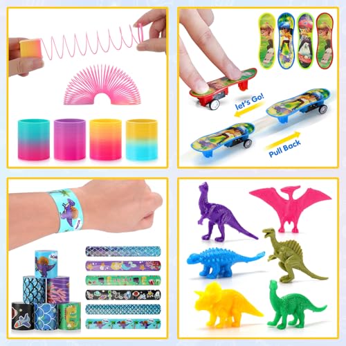 Totbit 102 Pcs Party Favors Toys for Kids 4-8 8-12 3-5, Treasure Chest Box Toys Classroom Carnival Prizes Small Bulk Pop Fidget Toys Pack Pinata Stuffers Birthday Gifts Goodie Goody Candy Bags Fillers