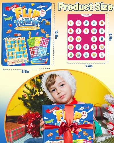 Matching Memory Game for Kids Ages 3-5 4-8, Board Games for 4-6, Car Airplane Camping Travel Toys Games Activities for 3-5 4-8, Toddler Kid Road Trip Essentials, Birthday Gifts for Kids Boys Girls