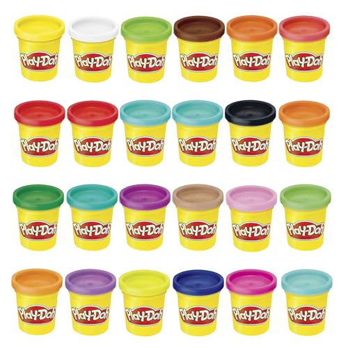 Play-Doh Modeling Compound 24-Pack Case of Colors, Non-Toxic, 3 Oz Cans of Assort. Colors, Back to School Classroom Supplies, Preschool Toys, Ages 2+ ( Exclusive)