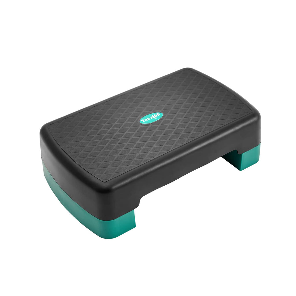 Yes4All Aerobic Exercise Step Platform, Exercise Stepper with Risers for Cardio and Strength Training, Workout Stepper for Home Gym
