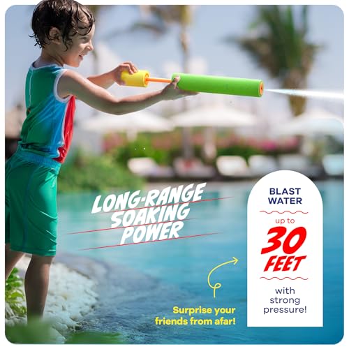 Water Guns For Kids - Outdoor Water Toys - Pool Toys for Kids Ages 4-8, 6-8, 8-10, 8-12 - Squirt Gun Blaster - Pool Games - Backyard Summer Party Activities - Kid Swim Toy for Girls, Boys, Teen - 3 Pk