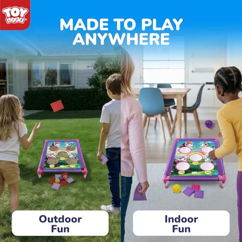 TOY Life Bean Bag Toss Game, Carnival Party Games, Cornhole Set for Kids Outdoor Games, Outside Toys for Kids Ages 4-8, Yard Outdoor Toys for Toddlers 3-5, Gifts for 3 4 5 6 7 Year Old Girls & Boys