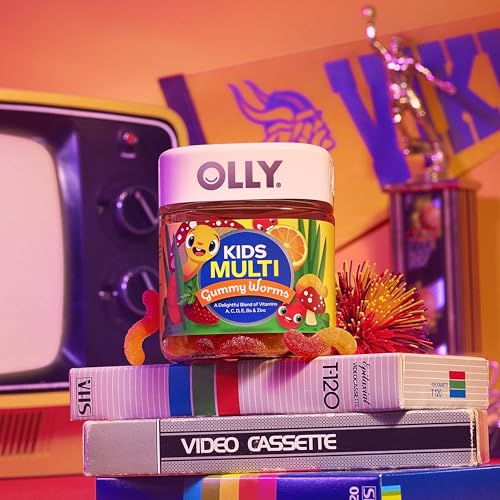 OLLY Kids Multivitamin Gummy, Overall Health and Immune Support,* Vitamins and Minerals A, C, D, E, Bs and Zinc, Kids Chewable Supplement, Sour Fruity Punch Flavored, 70 or 35 Day Supply - 70 Count