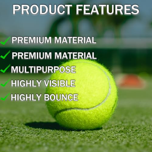 SHYUJAJIE Tennis Balls, 20 Pack Training Tennis Balls,High Elasticity Practice Tennis for Beginner, Exercise Playing Balls for Pet Dog