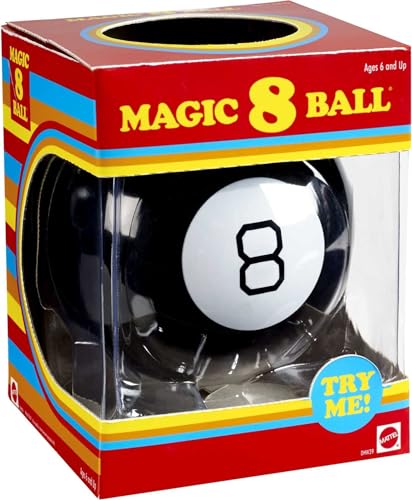 Mattel Games Magic 8 Ball Novelty Fortune-Telling Toy, Retro Look for Kids, Grown-Ups, Families, Parties & Travel ( Exclusive)