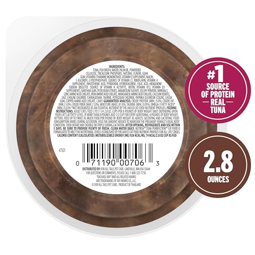 Nutrish Grain Free Wet Cat Food Tuna Purrfection Whole Health Blend with Real Tuna Flakes in a Savory Sauce, 2.8 oz. Cup, Pack of 12 (Rachael Ray)