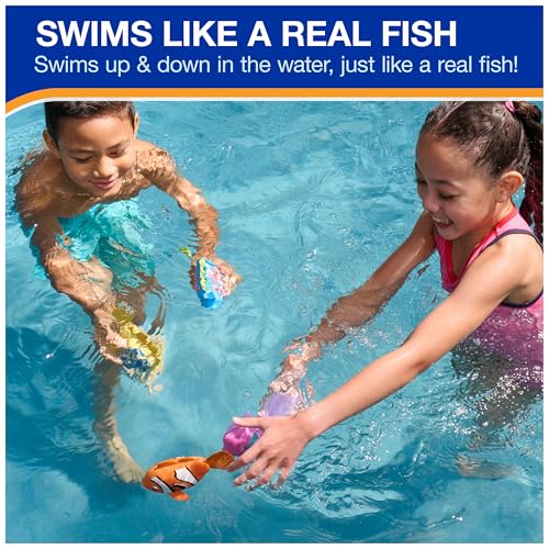 SwimWays Rainbow Reef Fish Toy, Kids Swimming Accessories & Water Toys, Learn to Swim Pool Toys for Kids Ages 5 & Up, Batteries Included, Tuna Turner