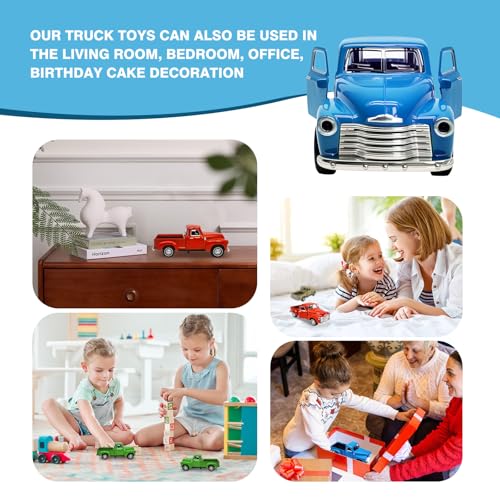 Little Blue Truck Toy for Toddlers 2 3 4 5 6 7 8 Year Old Boys Girls,1:32 Alloy Toddlers Car Toy Driveable,Car Door Can Open,Toy Trucks for Kids Easter Christmas Birthday Gifts