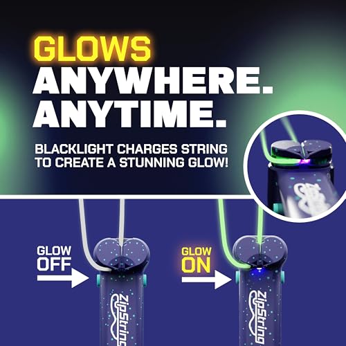 ZipString Luma - The Patented Glow-in-The-Dark Toy that Flies a Loop of String, Creates Endless Shapes and Tricks Built-in LED for Glowing Fun. Perfect STEM Gift for Kids & Adults. Wonderment Awaits