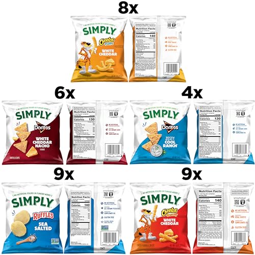 Simply Snacks Variety Pack, 0.875 Oz Bag, 36 Count, Organic, Packaging May Vary