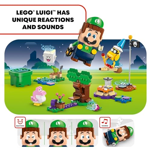 LEGO Super Mario Super Mario Adventures with Interactive Luigi Toy - Building Toys for Kids, Boys & Girls, Ages 6+ - Nintendo Birthday Gift Idea with 4 Figures - 71440