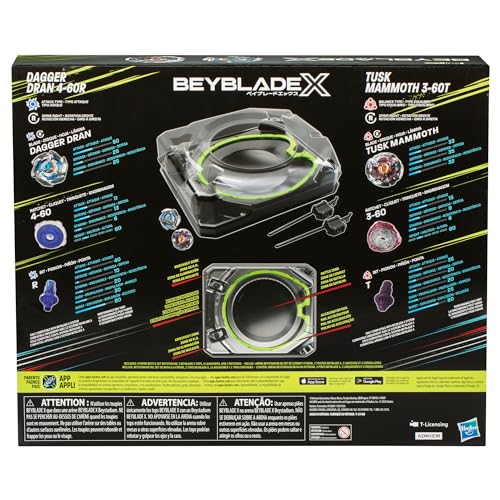 Beyblade X Xtreme Battle Set with Beystadium Arena Featuring X-Celerator Rail, 2 Right-Spinning Top Toys, 2 Launchers, Toys for Boys and Girls, 8+