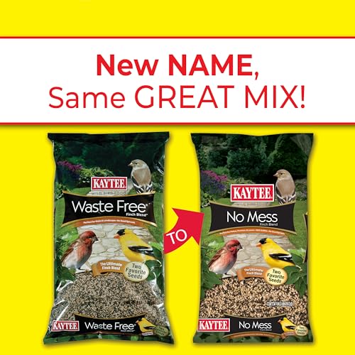 Kaytee No Mess Finch Seed and Nyjer Blend, Attracts Goldfinches, Chickadees, Junos, Finches and Other Wild Birds, 8 Pounds