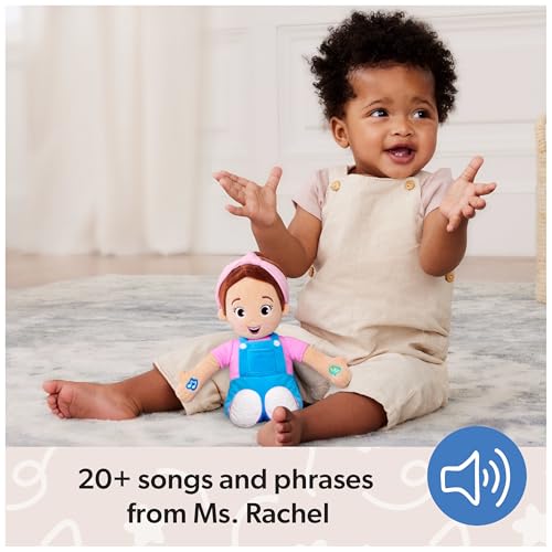 Ms. Rachel Official Speak & Sing Doll, 16” Tall Interactive Toy with 4 Songs & 16+ Phrases, Toddler Toys for Girls & Boys Ages 6 Months to 3+ Years.