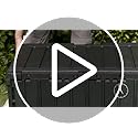 Keter Kentwood 50 Gallon Resin Deck Box-Organization and Storage for Patio Cushions, Throw Pillows and Garden Tools, Dark Grey