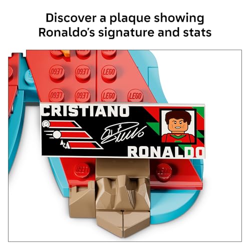LEGO Editions Cristiano Ronaldo – Soccer Highlights - Building Set for Boys & Girls, Ages 10+ - Collectible Soccer Gift with Plaque - Kids Bedroom or Shelf Decor - 43012
