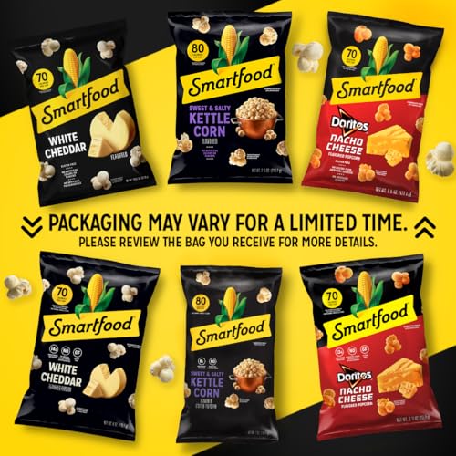 Smartfood Popcorn, White Cheddar, 0.625 Ounce (Pack of 40)