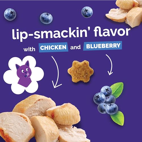 Fruitables Cat Treats - Crunchy Treats for Cats - Healthy Low Calories Packed with Protein - Free of Wheat, Corn and Soy - Made with Real Salmon, Tuna, Chicken - 2.5 Oz (3 Pk)
