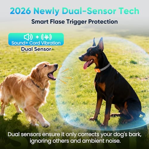 Dog Bark Collar for Large Medium Small Dogs, Effective No-Bark Collar, Smart Barking Collar, Rechargeable Bark Collar with 7 Sensitivity, 3 Modes, Waterproof, Neon Orange