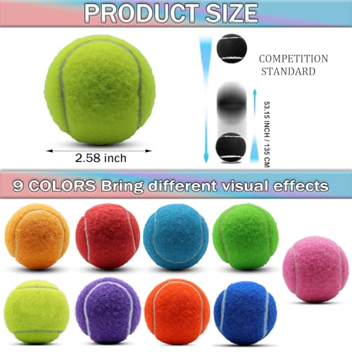 SHYUJAJIE Tennis Balls, 20 Pack Training Tennis Balls,High Elasticity Practice Tennis for Beginner, Exercise Playing Balls for Pet Dog