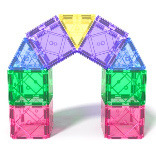 Magnetic Tiles Toddler Toys Magnetic Building Blocks for Kids Ages 3-12 STEM Educational Toys for Girls & Boys Sensory Toys for Kids with Autism Classroom Must Haves Outdoor Toys